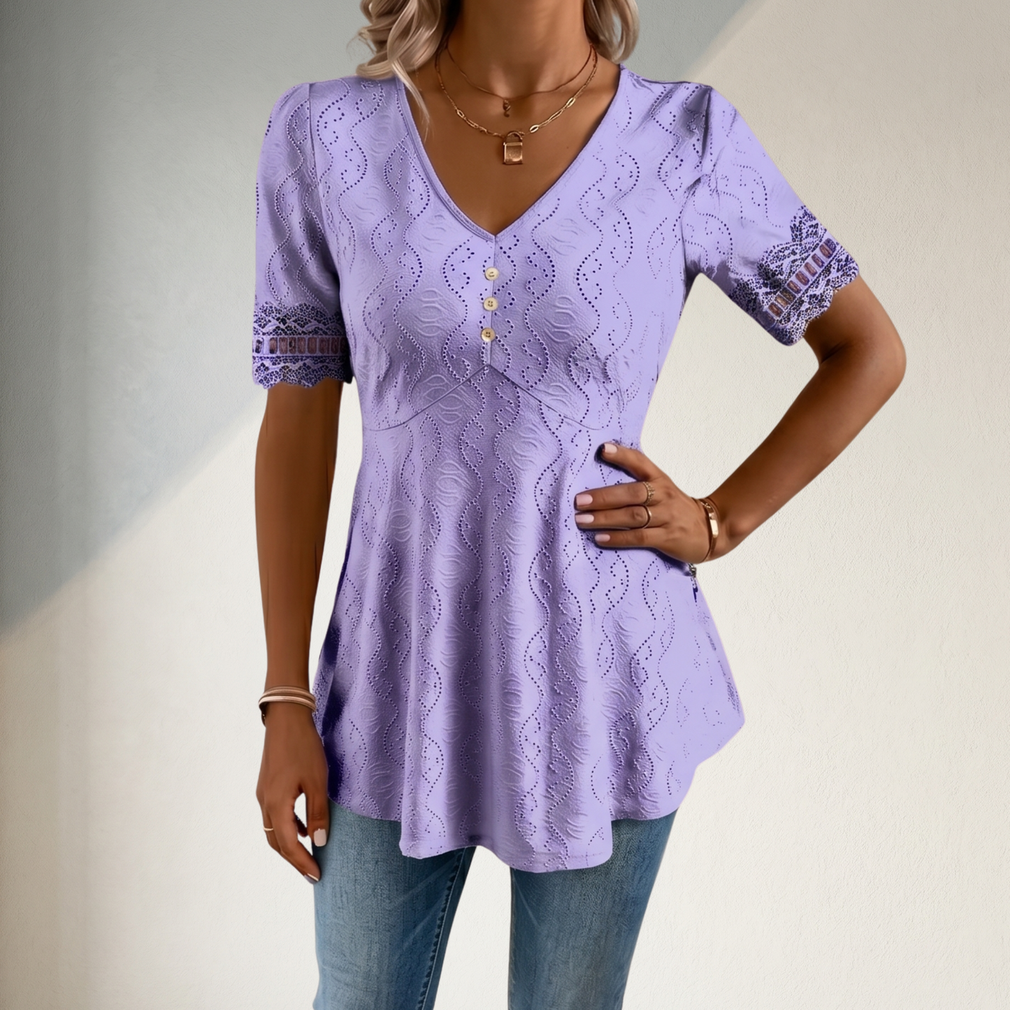 ALVA™ | V Neck Breeze Blouse