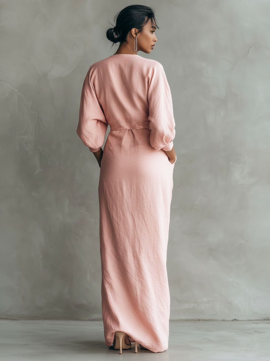 ALVA™ | V-Neck Maxi Dress